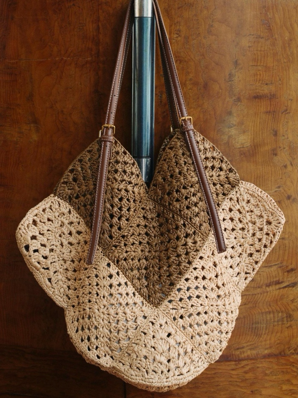 Zara Light Beige Woven Body Shopper Bag. Brand new!
